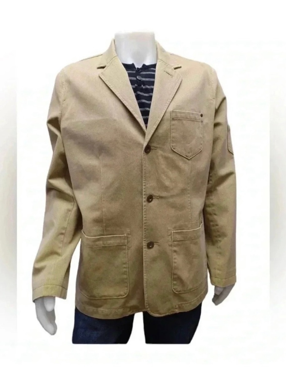 Men's Casual Khaki Workwear Blazer Jacket